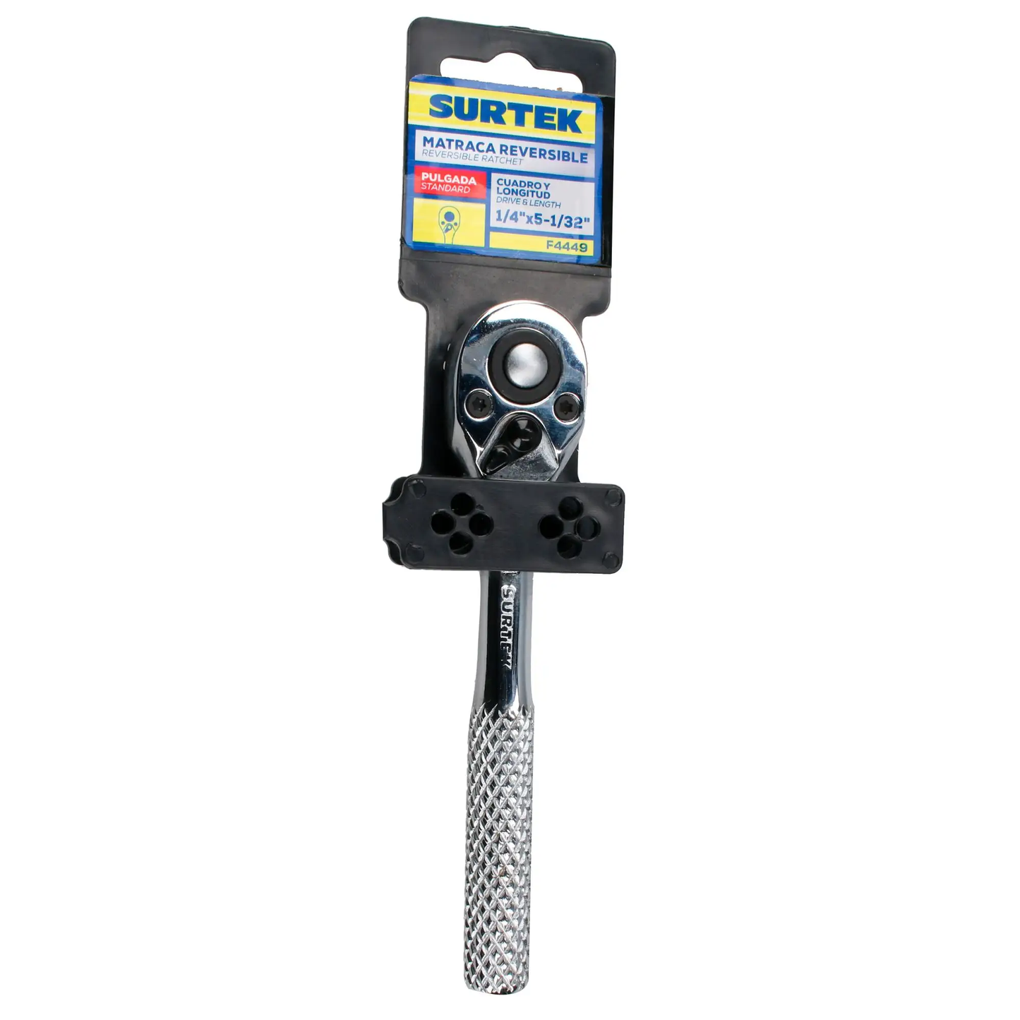 F4449 Ratchet 1/4" tipo pera mango moleteado