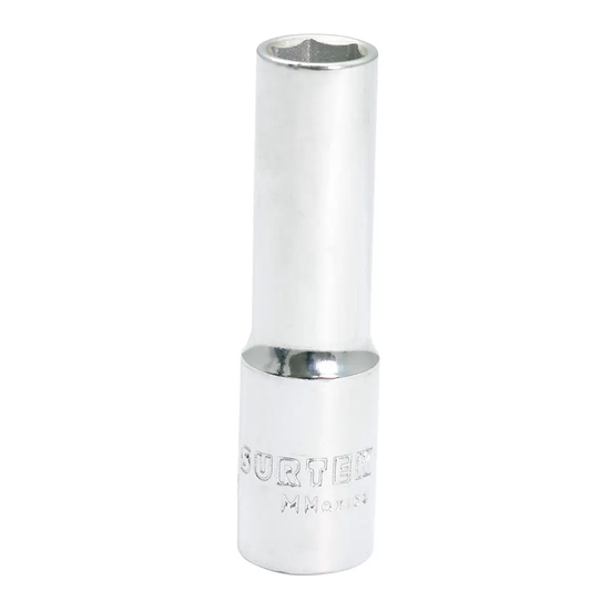F5110HLM Copa larga 6 pt cuadrante 3/8" de 10 mm recubierta en Cr-Ni