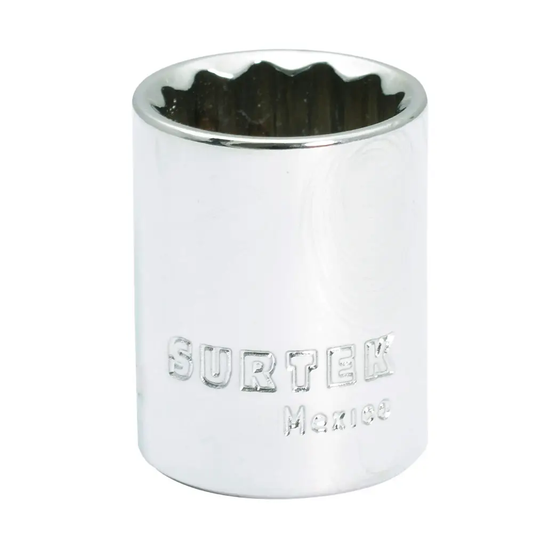 F5112M Copa 12 pt cuadrante 3/8" de 12 mm recubierta en Cr-Ni