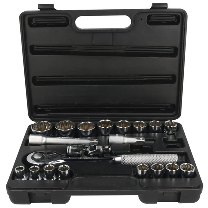 F5800BM Juego de copas 1/2" 20 piezas 10 a 32 mm, uso profesional, Surtek