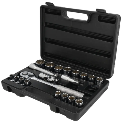 F5800BM Juego de copas 1/2" 20 piezas 10 a 32 mm, uso profesional, Surtek