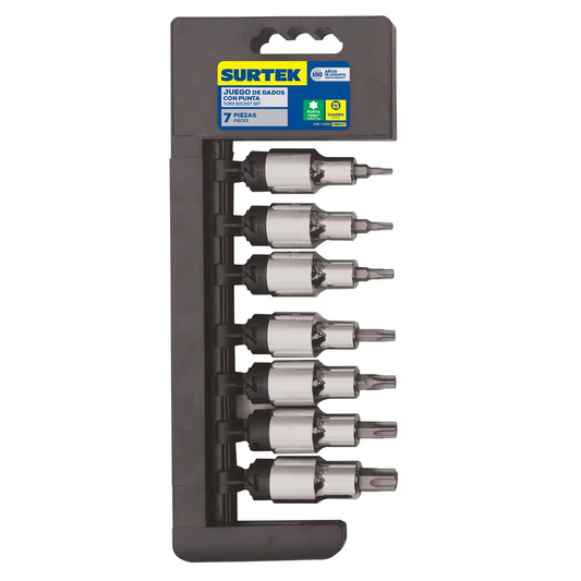 F5801T Juego de copas punta Torx 1/2" 7 piezas