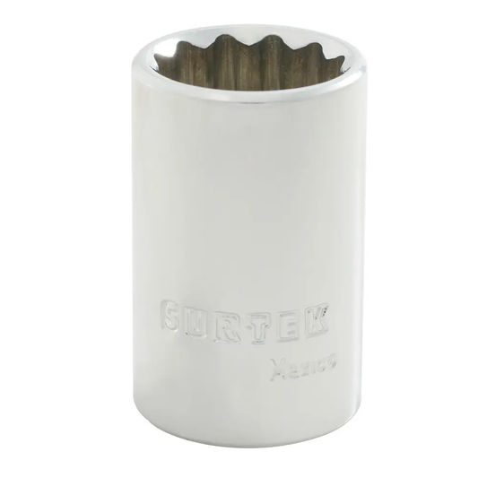 F5812 Copa de 12 puntas, cuadrante 1/2" de 3/8" recubierta en Cr-Ni