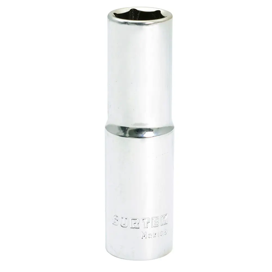 F5812HL Copa larga 6 pt cuadrante 1/2" de 3/8" recubierta en Cr-Ni