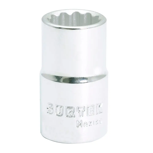 F5818 Copa de 12 puntas, cuadrante 1/2" de 9/16" recubierta en Cr-Ni