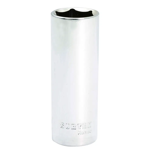 F5119HLM Copa larga 6 pt cuadrante 3/8" de 19 mm recubierta en Cr-Ni