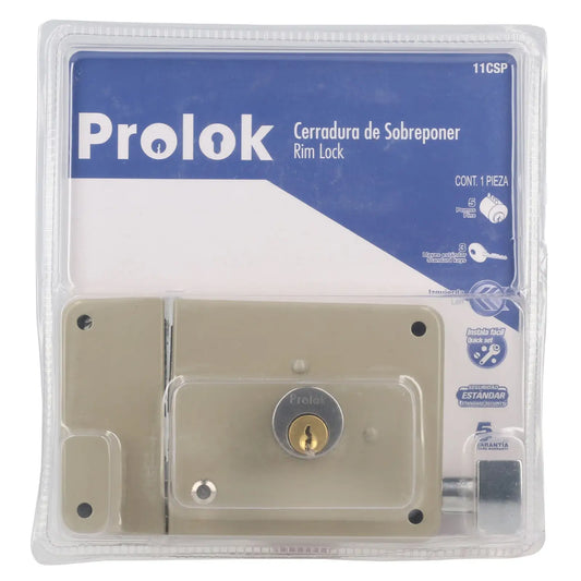 11CSP Cerradura de sobreponer instala fácil, izquierda, Prolok