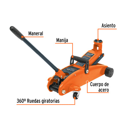 GAPA-250 Gato hidráulico tipo zorra, 2.5 toneladas