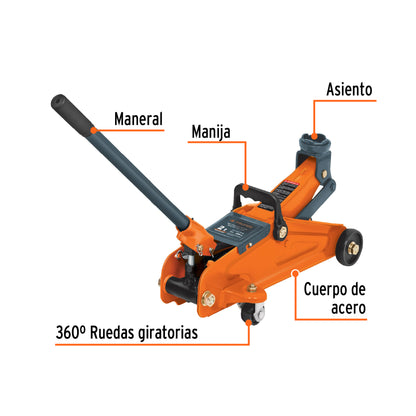 GAPA-2E Gato hidráulico tipo zorra, 2 toneladas
