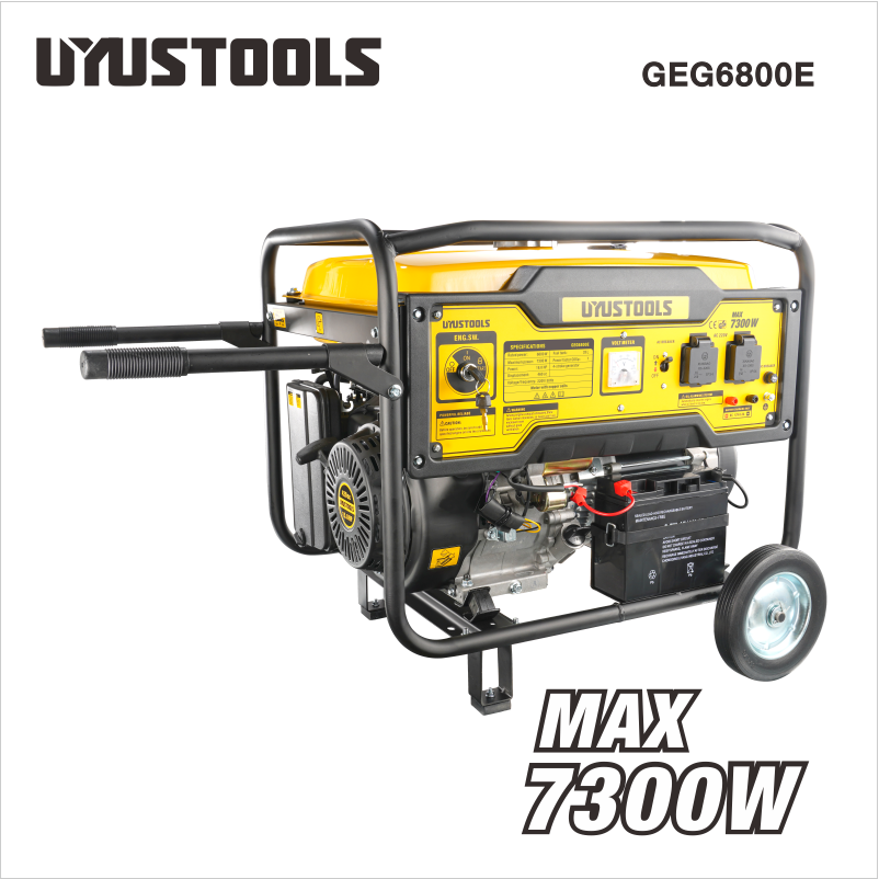 GEG6800E Generador eléctrico a gasolina con llave 460cc 6800W/7300W