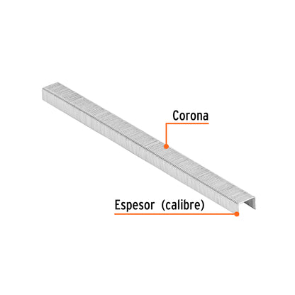 GRANEU-3/8-6 Grapas para grapadora neumática ENEU-3/8, 6mm, 5,000 pzas