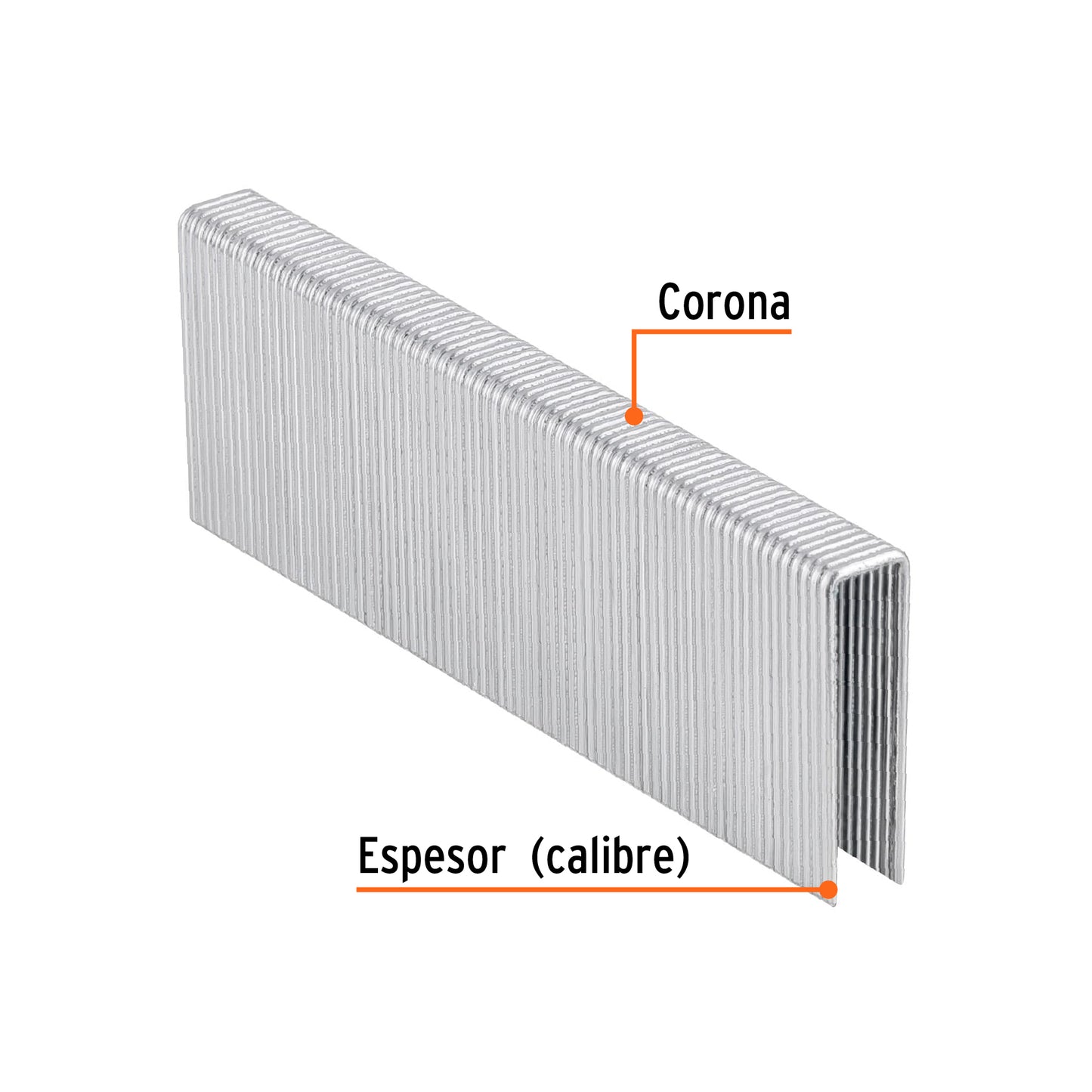 GRANEU-7/16-38 Grapas para grapadora neumática ENEU-7/16, 38mm, 1,000pzas