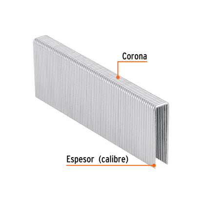 GRANEU-7/16-38 Grapas para grapadora neumática ENEU-7/16, 38mm, 1,000pzas