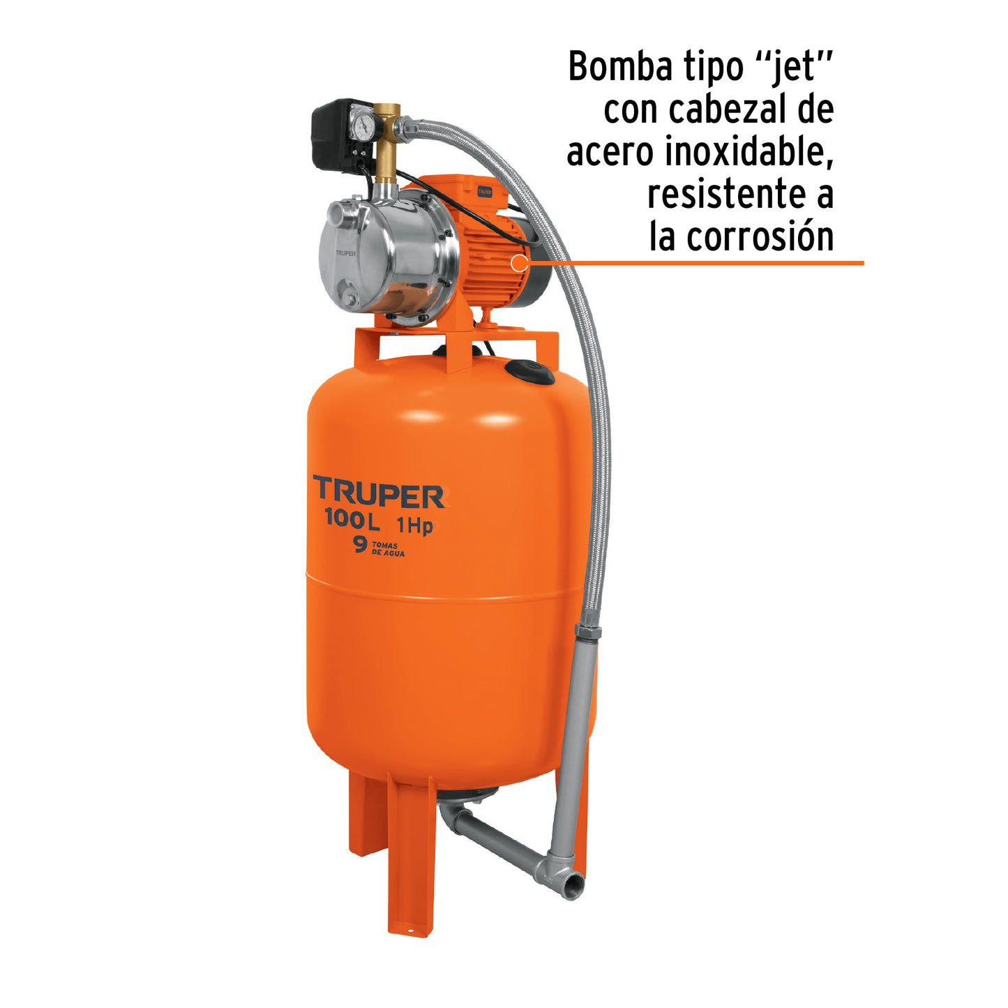 HIDR-1X100 Bomba hidroneumática 1 HP, 100 litros