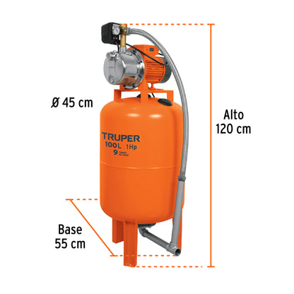 HIDR-1X100 Bomba hidroneumática 1 HP, 100 litros