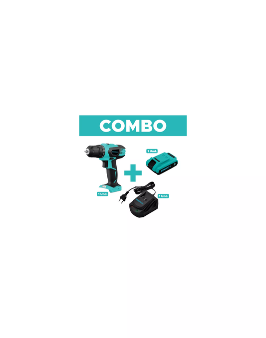 ID13/1/18 Taladro atornillador/percutor inalámbrico 18V 1/2" con batería 2 amperios Energy