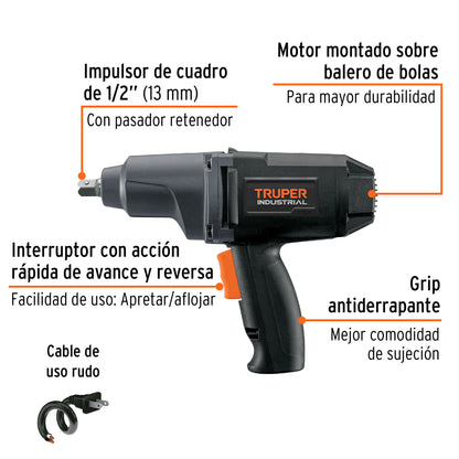 IMP-1/2N Llave de impacto Industrial 1/2", 900W