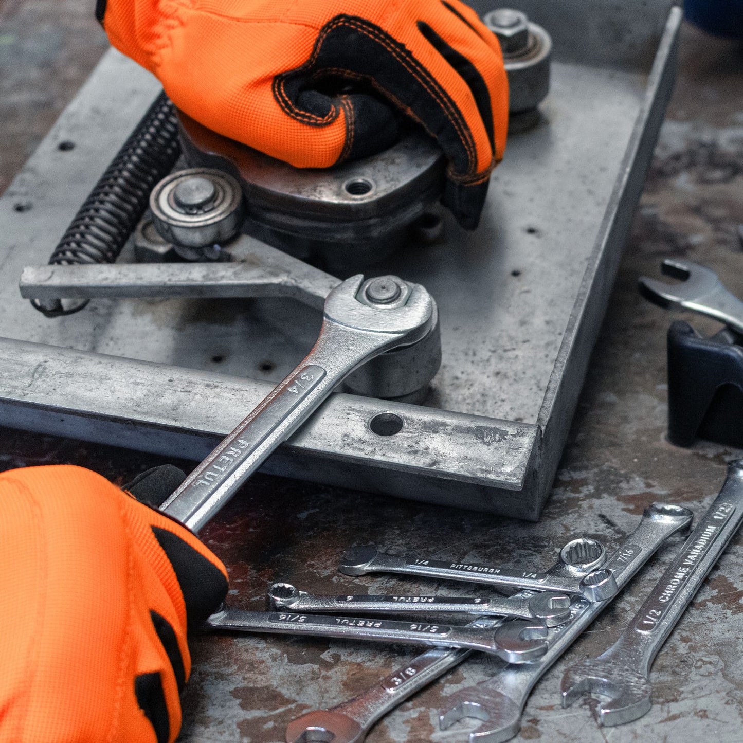 J-2022MP Juego de llaves combinadas, 22 piezas, std y mm, Pretul