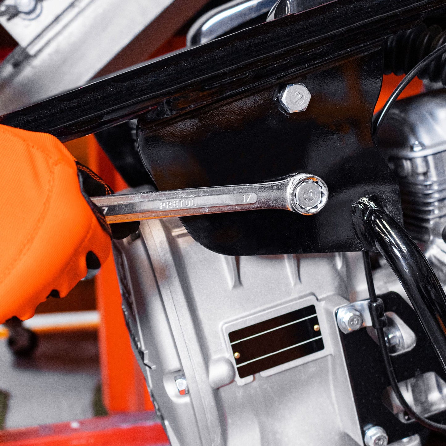 J-2022MP Juego de llaves combinadas, 22 piezas, std y mm, Pretul