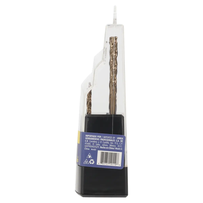 JBAV13 Juego de brocas HSS M35 cobaltadas 13 piezas