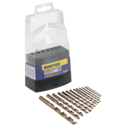 JBAV13 Juego de brocas HSS M35 cobaltadas 13 piezas