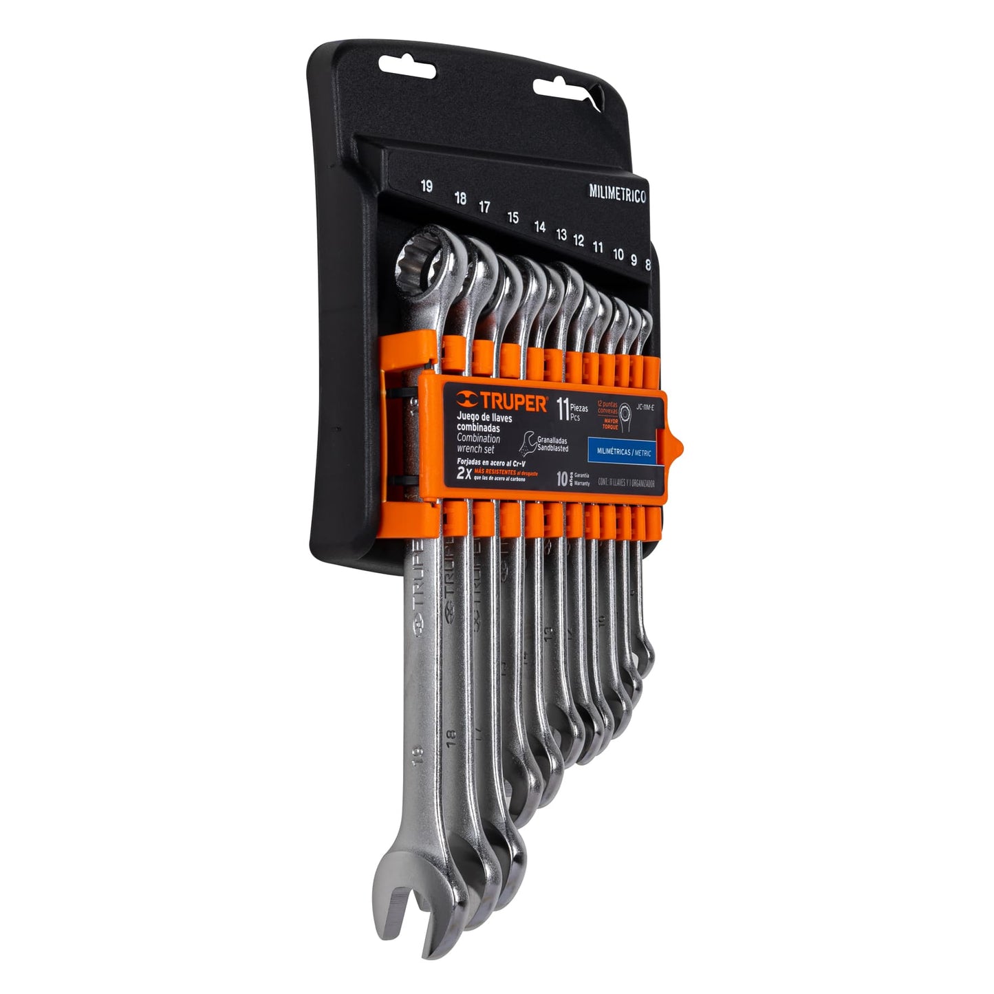 JC-11M-E Juego de 11 llaves métricas granalladas