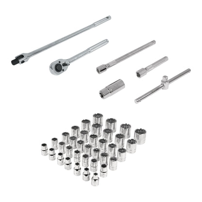 JD-1/2X42MP Juego de mecánico mixto, mando 1/2', 42 piezas