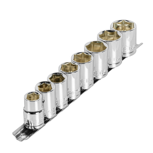 JD-1/2X9MM-P Juego de copas, mando 1/2", 9 piezas, milimétricos, Pretul