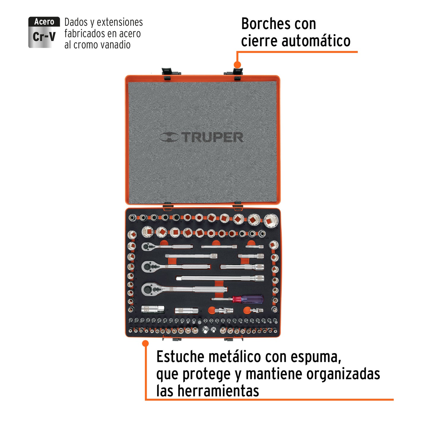 JD-103MP Juego de 103 piezas mixto, 1/4", 3/8", 1/2"