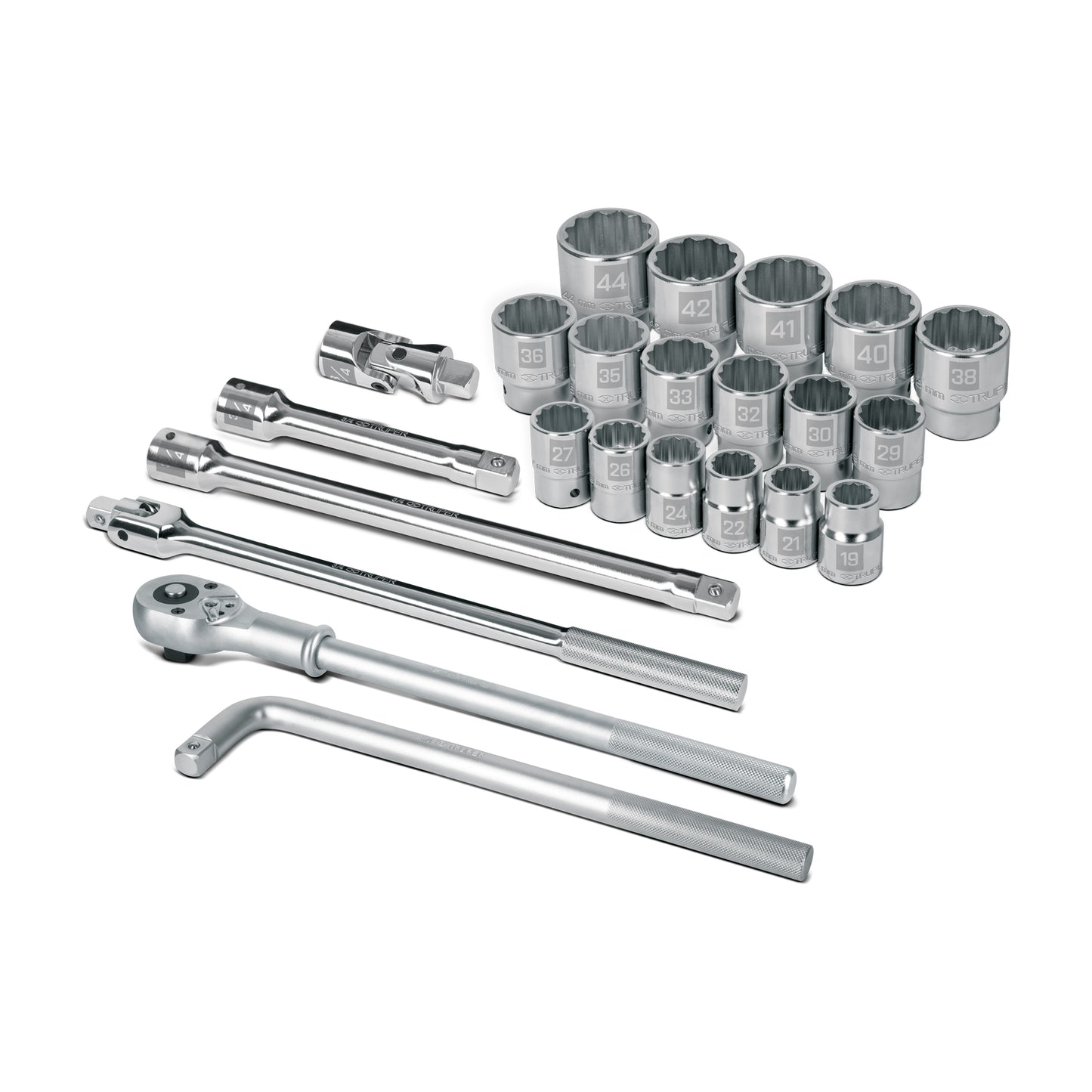 JD-3/4X24M Juego de autoclé, cuadro 3/4', 24 piezas, milimétricos