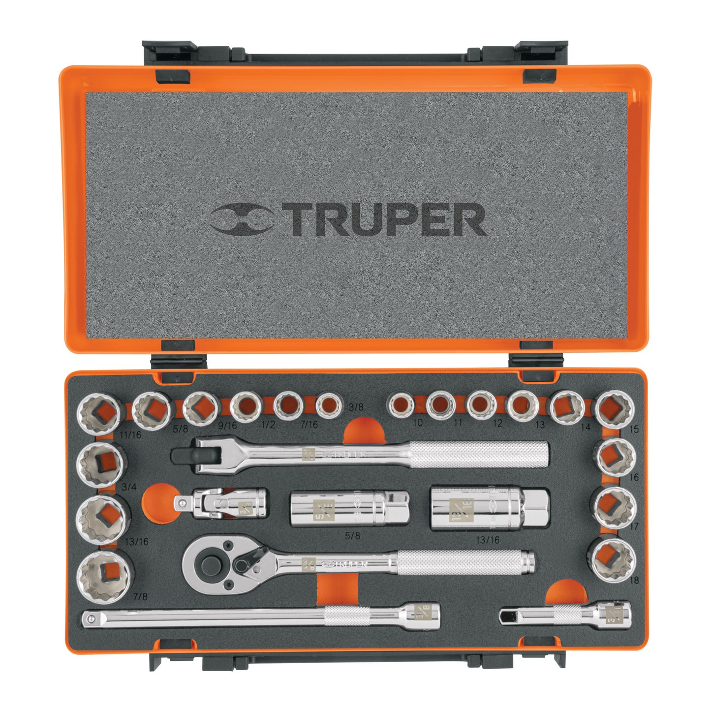 JD-3/8X26MP Juego de mecánico mixto, mando 3/8', 25 piezas