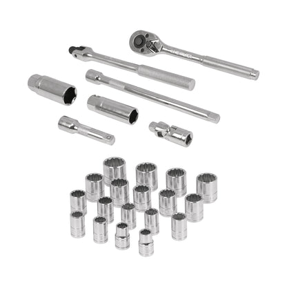 JD-3/8X26MP Juego de mecánico mixto, mando 3/8', 25 piezas