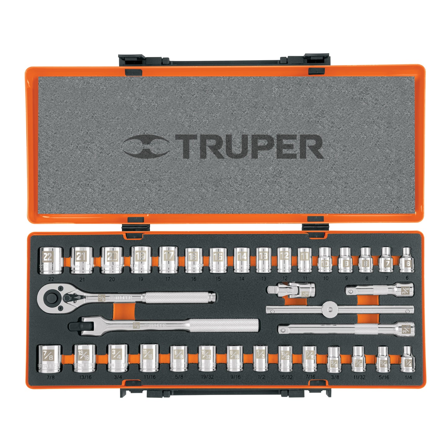 JD-3/8X36MP Juego de mecánico mixto, mando 3/8', 36 piezas