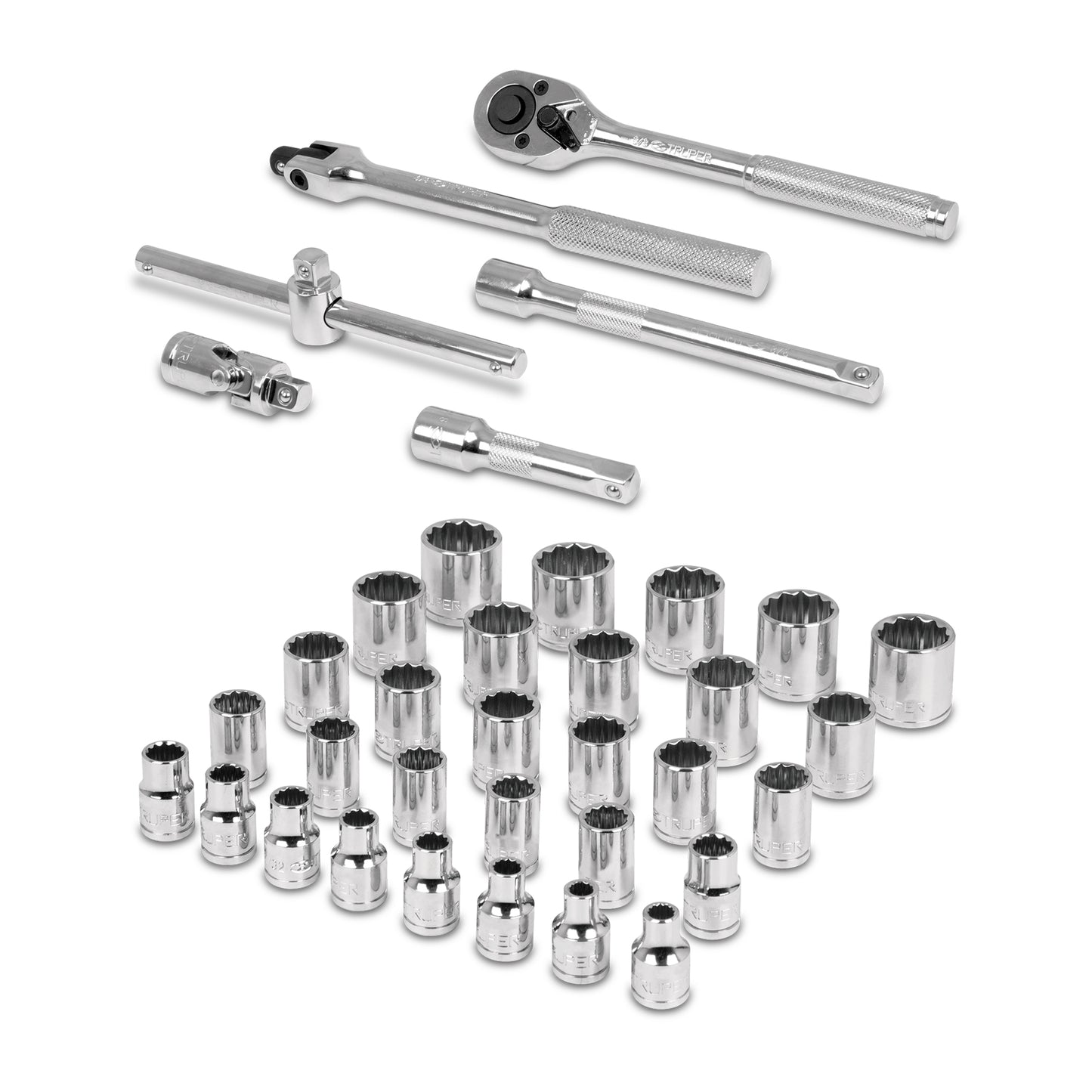 JD-3/8X36MP Juego de mecánico mixto, mando 3/8', 36 piezas