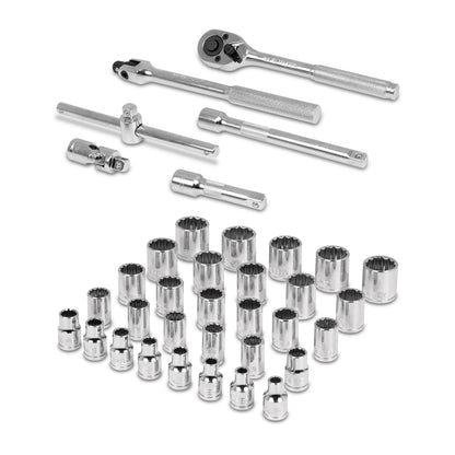 JD-3/8X36MP Juego de mecánico mixto, mando 3/8', 36 piezas