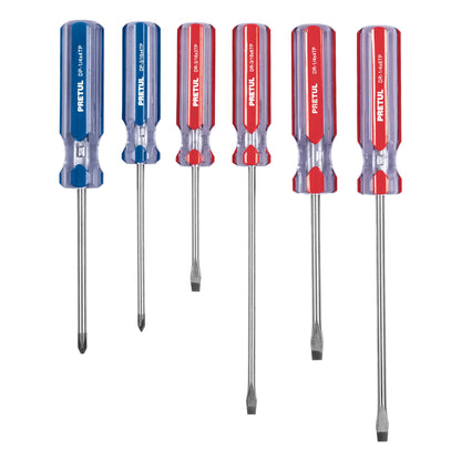 JD-6TP Juego de destornilladores, 6 piezas, mango PVC, Pretul
