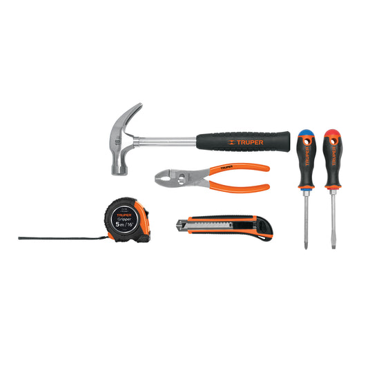 JGO-CAS6X Juego casero de herramientas, 6 piezas