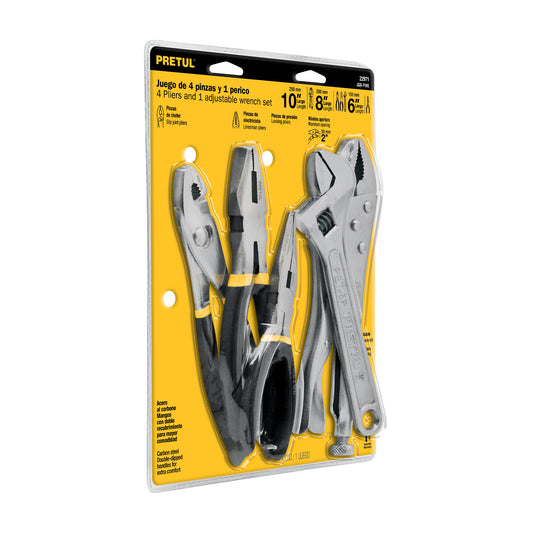 JGO-PIN5 Juego de alicates, 5 piezas, Pretul