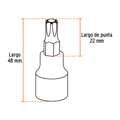 JPH-3/8X7M Juego de copas, punta hexagonal, mando 3/8", 7 piezas, mm