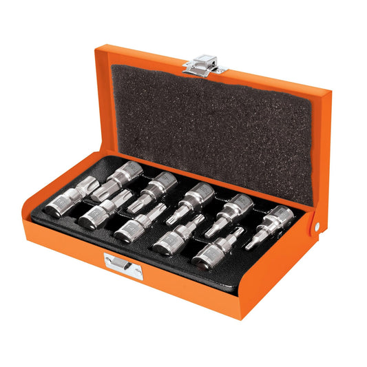 JPT-3/8X10 Juego de copas, punta torx, mando 3/8", 10 piezas