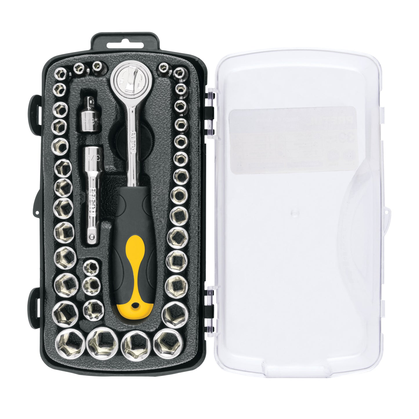 JUDA-38P Juego de ratchet y copas, 39 piezas, Pretul