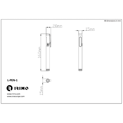 L-PEN-1 Linterna de bolsillo compacta tipo lápiz 50 - 150 lm, 6 led con imán