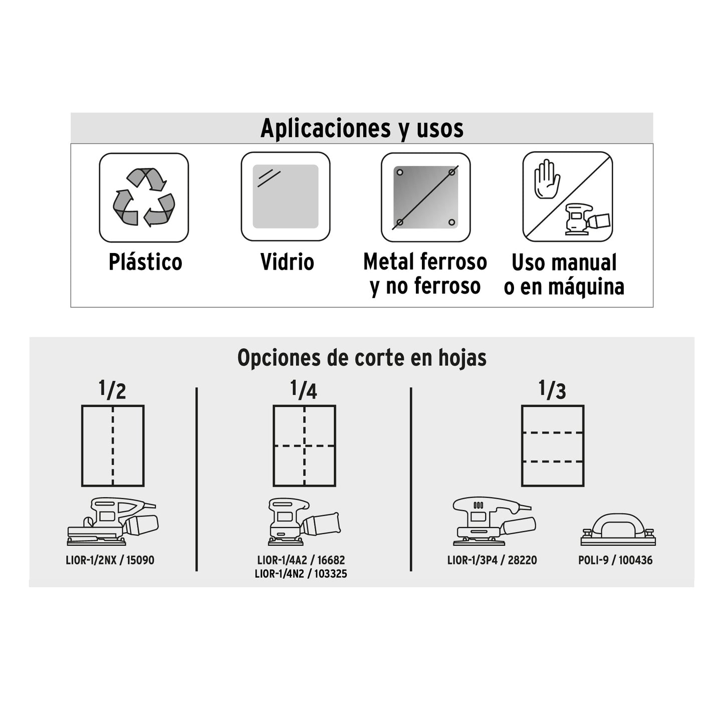 LIAG-1500 Lija de agua microfina papel impermeable, grano 1500