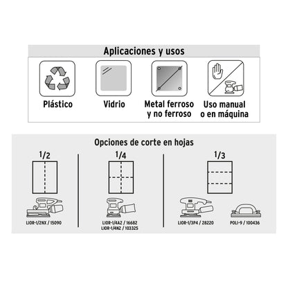 LIAG-2000 Lija de agua microfina papel impermeable, grano 2000