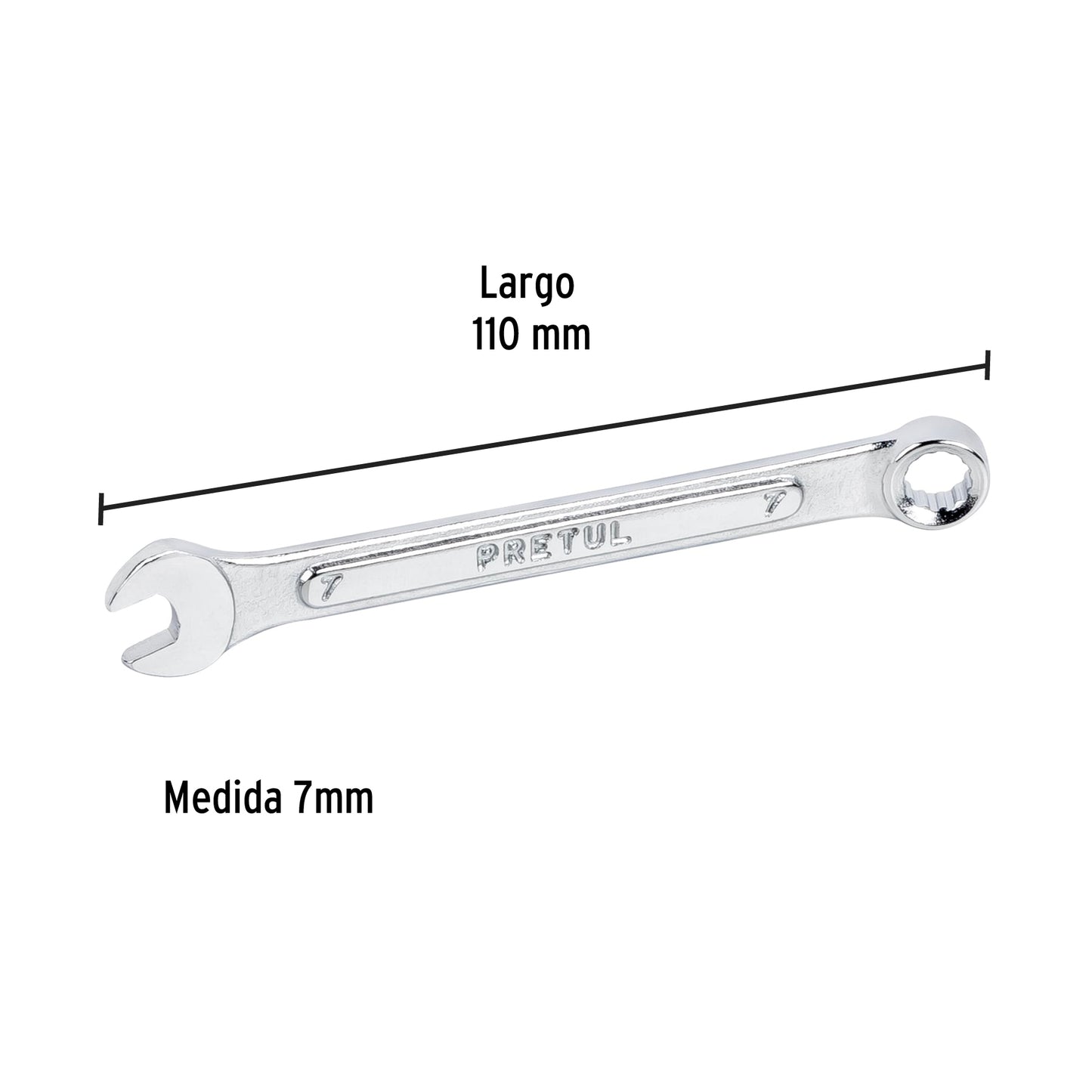 LL-1207MP Llave mixta mm, 7 x 95 mm, Pretul