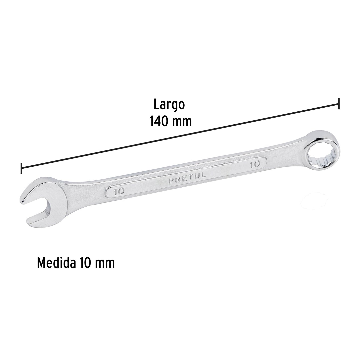 LL-1210MP Llave mixta mm, 10 x 120 mm, Pretul