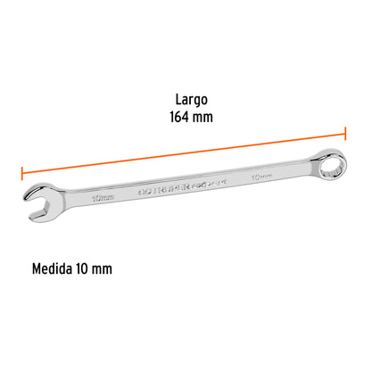 LL-2010M Llave mixta extralarga, métrica, 10 x 172 mm, Truper Expert