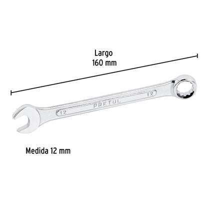 LL-1212MP Llave mixta mm, 12 x 140 mm, Pretul