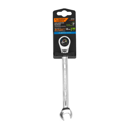 LL-2013MX Llave mixta con ratchet, 13 x 174 mm, Truper Expert