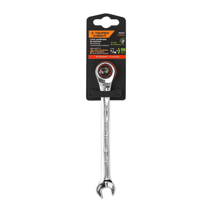 LL-2014X Llave mixta con ratchet, 7/16" x 160 mm, Truper Expert